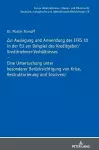 Zur Auslegung Und Anwendung Des Ifrs 10 in Der EU Am Beispiel Des Kreditgeber/Kreditnehmer-Verhaeltnisses cover