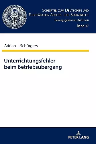 Unterrichtungsfehler Beim Betriebsuebergang cover