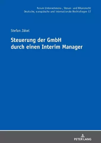 Steuerung Der Gmbh Durch Einen Interim Manager cover