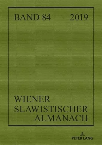 Wiener Slawistischer Almanach Band 84/2019 cover