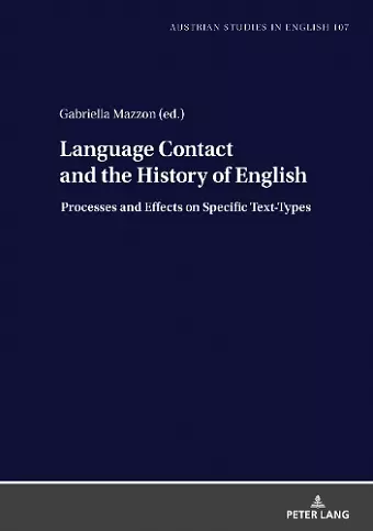 Language Contact and the History of English cover