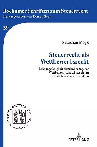 Steuerrecht als Wettbewerbsrecht cover