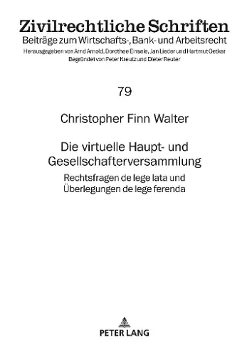 Die virtuelle Haupt- und Gesellschafterversammlung cover