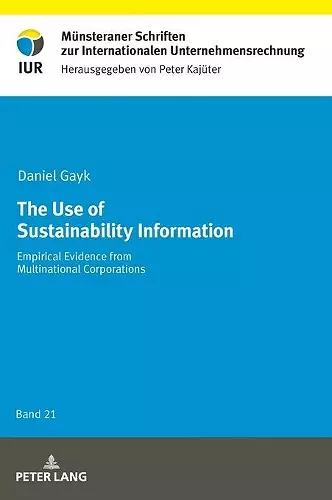 The Use of Sustainability Information cover