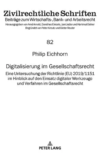 Digitalisierung im Gesellschaftsrecht cover