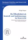 Die Oeffentlichkeit als Kontroll- und Sanktionsorgan im Steuerrecht cover
