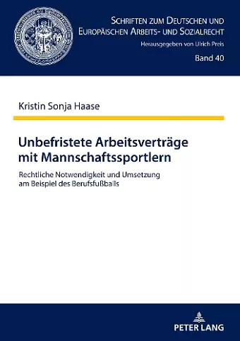 Unbefristete Arbeitsvertraege Mit Mannschaftssportlern cover