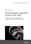 Samuel Beckett's Signature in Years 1929–1938 cover