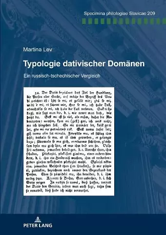 Typologie dativischer Domaenen cover