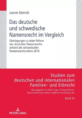 Das deutsche und schwedische Namensrecht im Vergleich cover