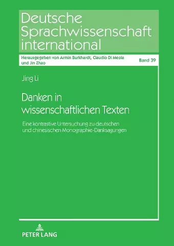 Danken in wissenschaftlichen Texten cover