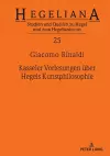 Kasseler Vorlesungen Ueber Hegels Kunstphilosophie cover