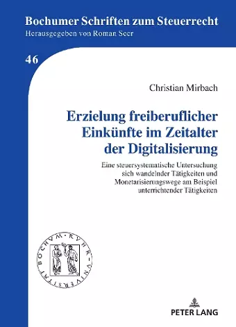 Erzielung freiberuflicher Einkuenfte im Zeitalter der Digitalisierung cover