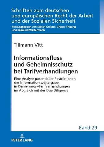 Informationsfluss Und Geheimnisschutz Bei Tarifverhandlungen cover