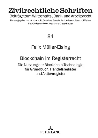 Blockchain im Registerrecht cover