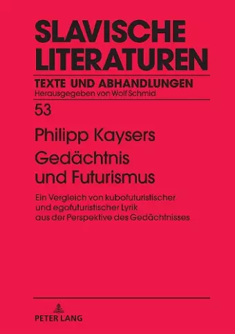 Gedaechtnis und Futurismus cover