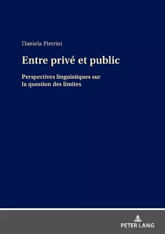 Entre privé et public cover