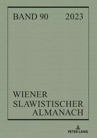 Wiener Slawistischer Almanach Band 90/2023 cover