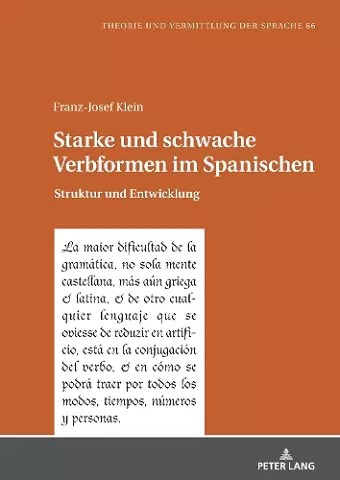 Starke und schwache Verbformen im Spanischen cover