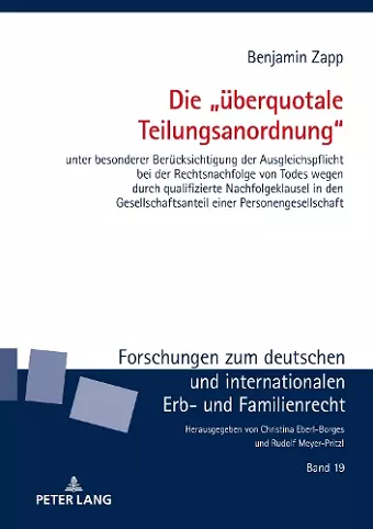 Die "ueberquotale Teilungsanordnung" cover