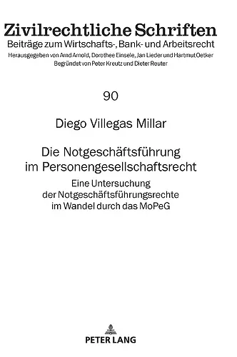 Die Notgeschaeftsfuehrung im Personengesellschaftsrecht cover