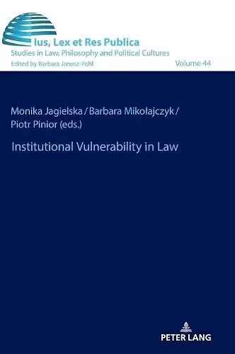 Institutional Vulnerability in Law cover