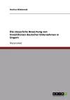 Die steuerliche Bewertung von Investitionen deutscher Unternehmen in Ungarn cover