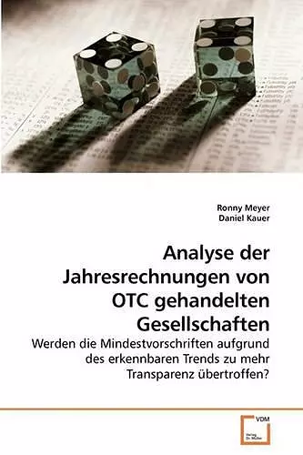 Analyse der Jahresrechnungen von OTC gehandelten Gesellschaften cover