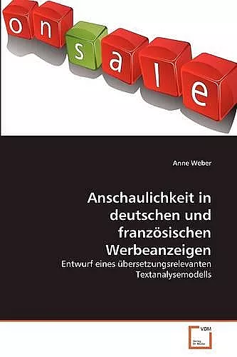 Anschaulichkeit in deutschen und französischen Werbeanzeigen cover