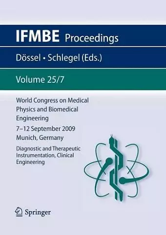 World Congress on Medical Physics and Biomedical Engineering September 7 - 12, 2009 Munich, Germany cover