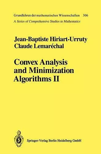 Convex Analysis and Minimization Algorithms II cover