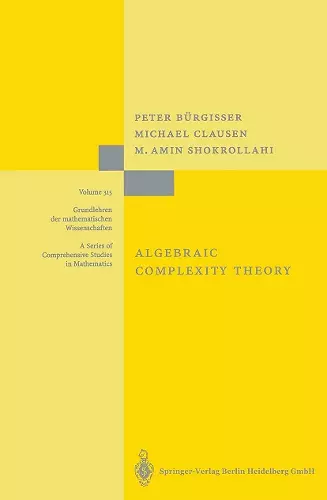 Algebraic Complexity Theory cover