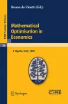 Mathematical Optimisation in Economics cover