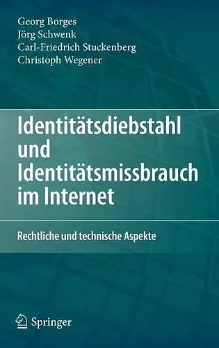 Identitätsdiebstahl und Identitätsmissbrauch im Internet cover