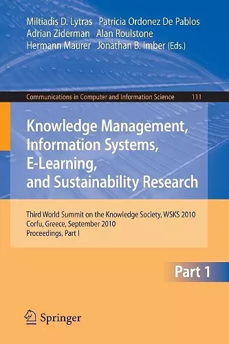 Knowledge Management, Information Systems, E-Learning, and Sustainability Research cover