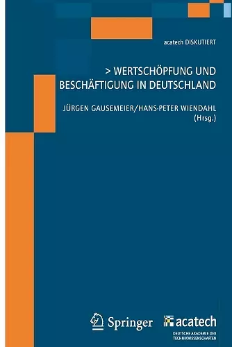 Wertschöpfung und Beschäftigung in Deutschland cover
