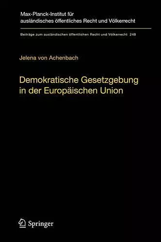 Demokratische Gesetzgebung in der Europäischen Union cover