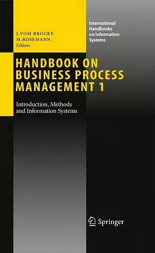 Handbook on Business Process Management 1 cover
