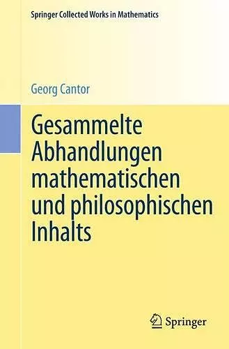 Gesammelte Abhandlungen mathematischen und philosophischen Inhalts cover