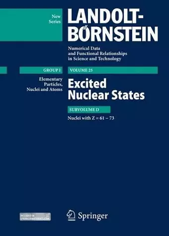 Excited Nuclear States - Nuclei with Z = 61-73. cover