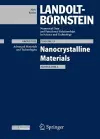 Nanocrystalline Materials, Subvolume A cover