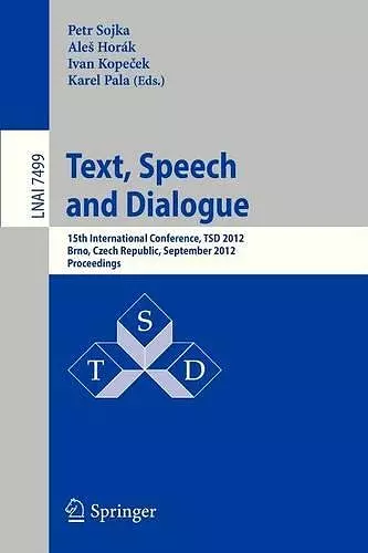 Text, Speech and Dialogue cover