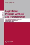 Logic-Based Program Synthesis and Transformation cover