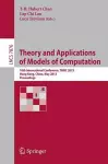 Theory and Applications of Models of Computation cover