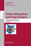 Pattern Recognition and Image Analysis cover