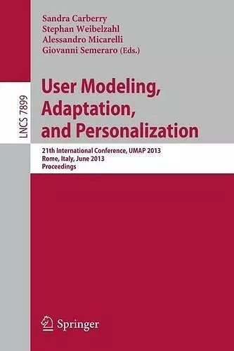 User Modeling, Adaption, and Personalization cover