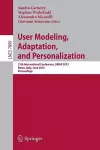 User Modeling, Adaption, and Personalization cover