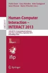 Human-Computer Interaction -- INTERACT 2013 cover