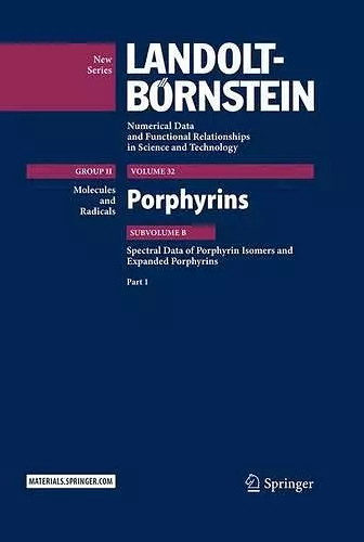 Porphyrins - Spectral Data of Porphyrin Isomers and Expanded Porphyrins cover