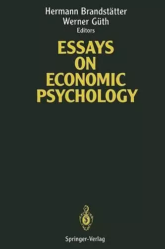 Essays on Economic Psychology cover